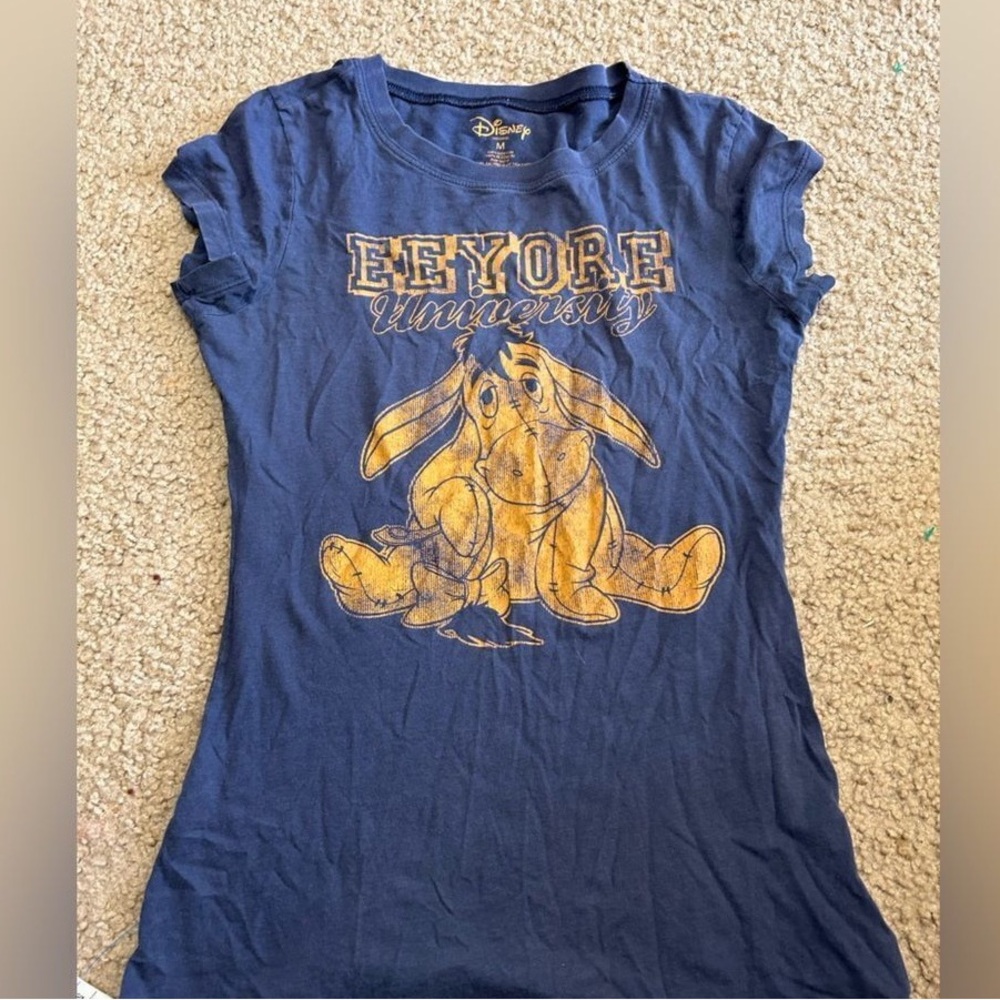 Disney Eeyore University Women's Blue Tee